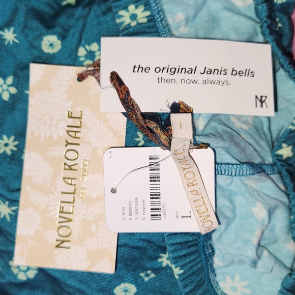 New novella royale janis bells aqua haze legging L teal turquoise leggings pants - Picture 11 of 16